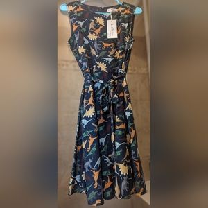 La Mode Dinosaur Print Dress - Multicolor